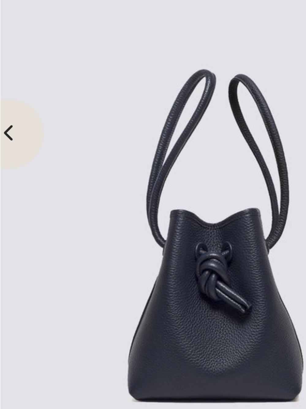 VASIC Bond Small Leather Bucket Bag- Black